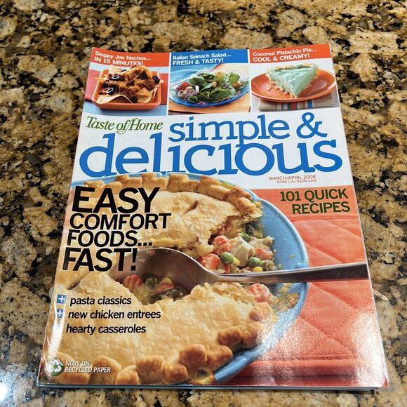 Taste Of Homes Simple and Delicious Back Issues Recipes Magazines 2008 set Of 6 - Picture 5 of 16